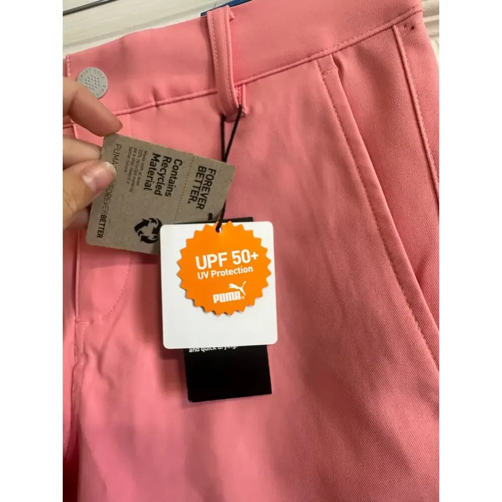 Puma NWT Dealer 10” Shorts Golf Coral Peach Men’s Sz 28 Active Athletic
